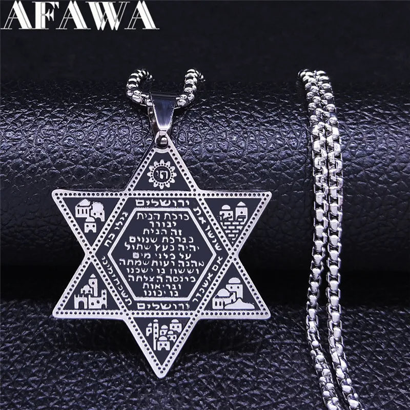 Star of David Solomon Necklace — Stainless Steel