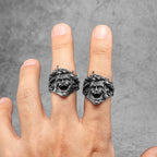 Clown Portrait Ring Stainless Steel Gothic