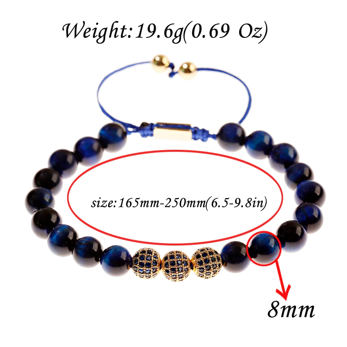 Luxury Micro Pave CZ 8mm Disco Charm Men Bracelet Classic Hematite Beaded Woven Bracelets Bileklik Women Jewelry