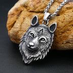 Vintage Nordic Wolf Head Pendant Stainless Steel Viking Animal Necklace For Men Women Unique Amulet Jewelry Gifts