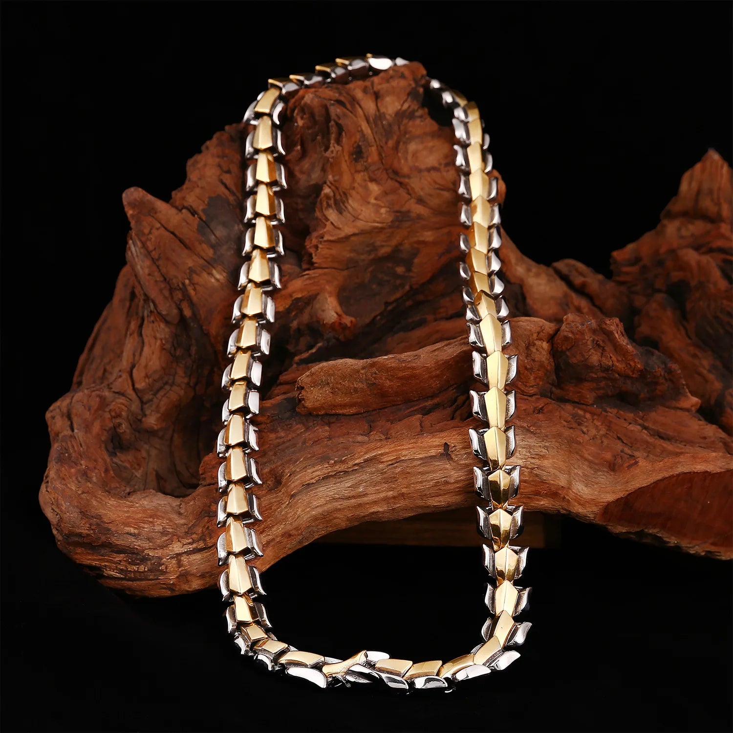 2025 Nordic Viking Men's Keel Titanium Steel Necklace Domineering Personality Punk Style Stainless Steel Necklace