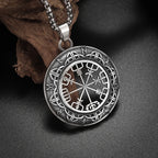 Retro Classic Celtic Knot Round Pendant Necklace for Men and Women Punk Hip-Hop Trend Amulet Jewelry