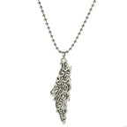 Palestine Map Pendant Necklace — Stainless Steel