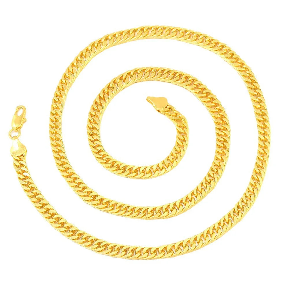 24K Gold Boss Necklace 4mm 60cm