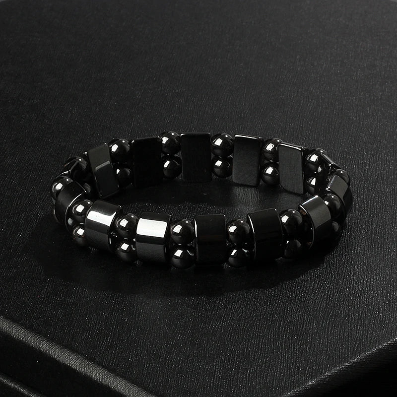Fashion Wave Hematite Magnetic Bracelet Men Original Beaded Hematite Energy Bracelets for Women Positive Energy Jewelry