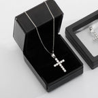 TOPGRILLZ Hot Sale Moissanite Cross Pendant 3mm 4mm 925 Sterling Silver Pendant D Color Moissanite Pendant Pass Diamond
