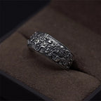 Retro Taotie Chinese Mythology Ring For Men Silver Color Punk Gothic Adjustable Ring Unisex Jewelry Accessories Gift