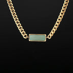 Gold Curb Cuban Chain Necklace — Stainless Steel