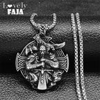 Cross Odin Steel Pendant Nordic Mythology Viking