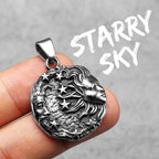 Greek Myth Sun Moon Pendant — Stainless Steel
