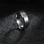 English Titanium Steel Christian Cross Bible Ring for Men and Women Personalized Ring Customize Ring Engraved Ring