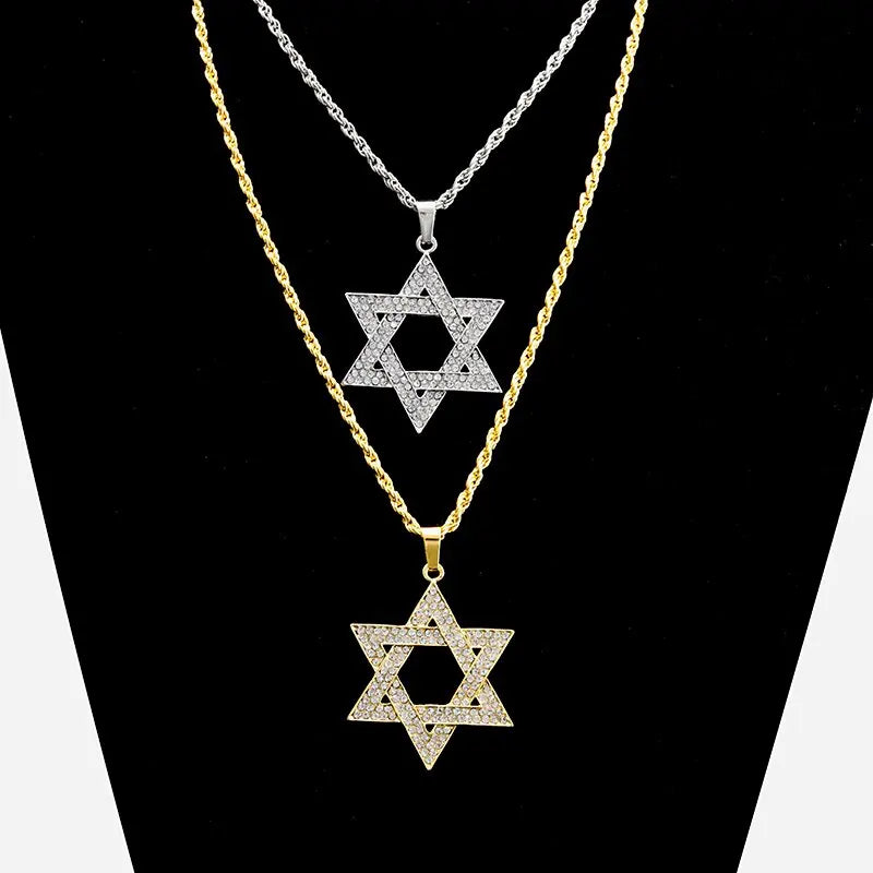 Iced Out Star of David Gold Pendant