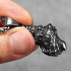 Vintage Conch Shell Pendant Necklace — Stainless Steel