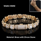 Iced Out Tennis Bracelet Stainless Steel 10/12MM