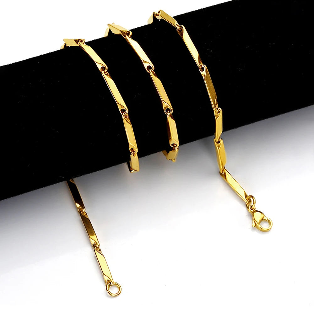 Gold Rope Chain Necklace — Stainless Steel 60cm
