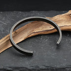Black Cuff Bracelet — Stainless Steel