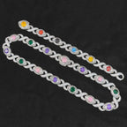 Iced Out Chain Necklace Colored Zircon 15MM
