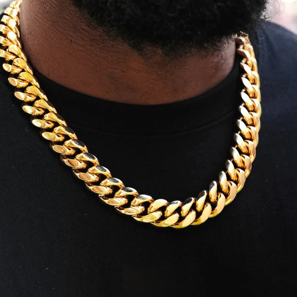 Miami Cuban Link Choker 18mm — Gold