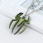  Stainless Steel Simple Personalized Spider Keychain Pendant Men and Women Fashion Party Pendant Necklace Charm Gifts