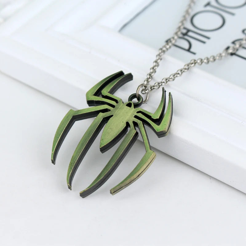  Stainless Steel Simple Personalized Spider Keychain Pendant Men and Women Fashion Party Pendant Necklace Charm Gifts