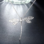 Hot Charms 925 sterling Silver pretty Dragonfly Pendants Necklaces For Women wedding party Fashion Jewelry Valentine's Day Gifts