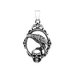 Skull Magic Mirror Pendant — Stainless Steel