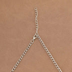 Large Pentacle Pentagram Round Star Of David Pendant Necklace Adjustable Length Long Jewelry Choker Link Chain Lagenlook 34"