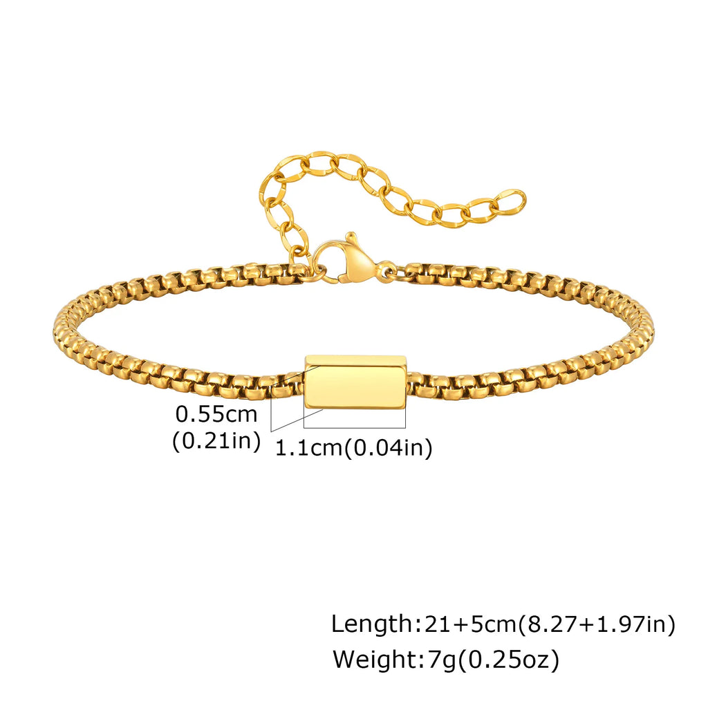Gold Chunky Chain Bracelet — Stainless Steel