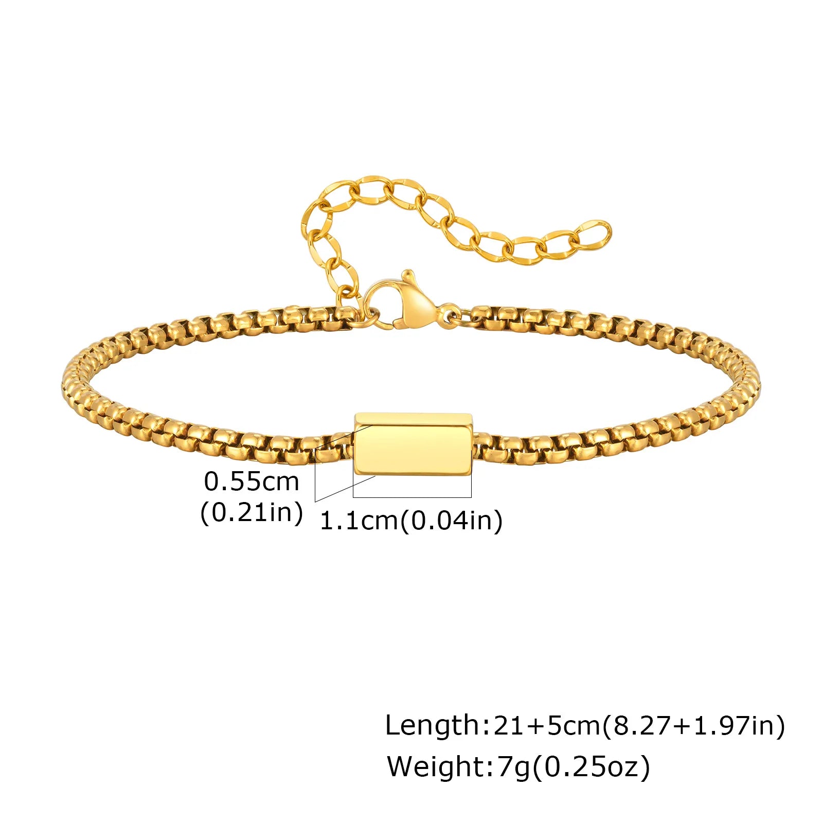 Gold Chunky Chain Bracelet — Stainless Steel