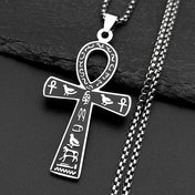 Egyptian Ankh Cross Pendant Necklace — Gold