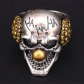 Jianjie Punk Bike Style Clown Skull Rings for Men Fashion Personality Halloween Gift Ring Accessories Trend