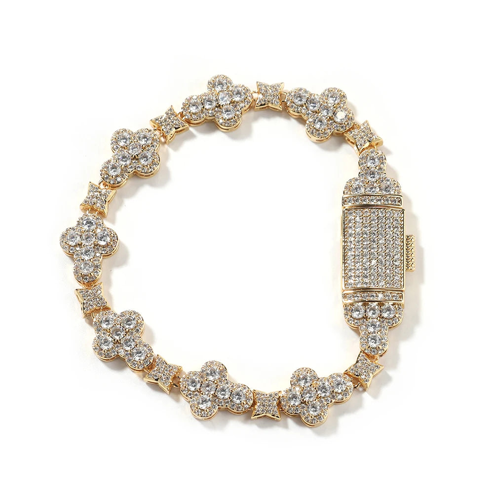UWIN Tennis Chain Necklace with Full Iced Star/Cross CZ Stones Fashion Luxurious Choker Hip Hop Jewelry for Gift