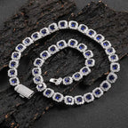 Tennis Chain Necklace Stainless Steel 12MM Cluster