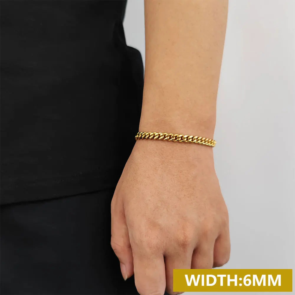 Stainless Steel Cuban Bracelet Miami 6/8MM
