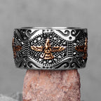 Ancient Historical Persia Zarathustra Stainless Steel Men Rings Luxury Punk HipHop for Biker Jewelry Creativity Gift