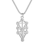 Kinitial Tarot Constellation Zodiac Pendant Necklace For Women Sacred Geometry Amulet Jewelry