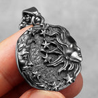 Greek Myth Sun Moon Pendant — Stainless Steel