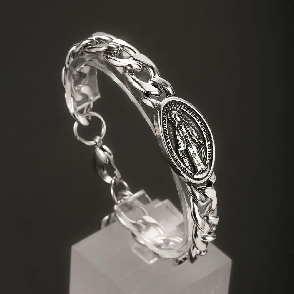 Virgin Mary Prayer Bracelet — Stainless Steel