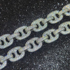 Iced Out Cuban Chain Necklace Stainless Steel 16MM