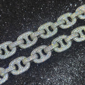 Iced Out Cuban Chain Necklace Stainless Steel 16MM