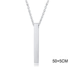 Pillar Bar Pendant Necklace — Stainless