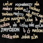 Iced Out Letter Pendant Necklace Name