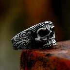 Men Vintage Hip Hop Rings Biker Party Halloween Jewelry Gift New Men Gothic Punk Stainless Steel Skeleton Horror Skull