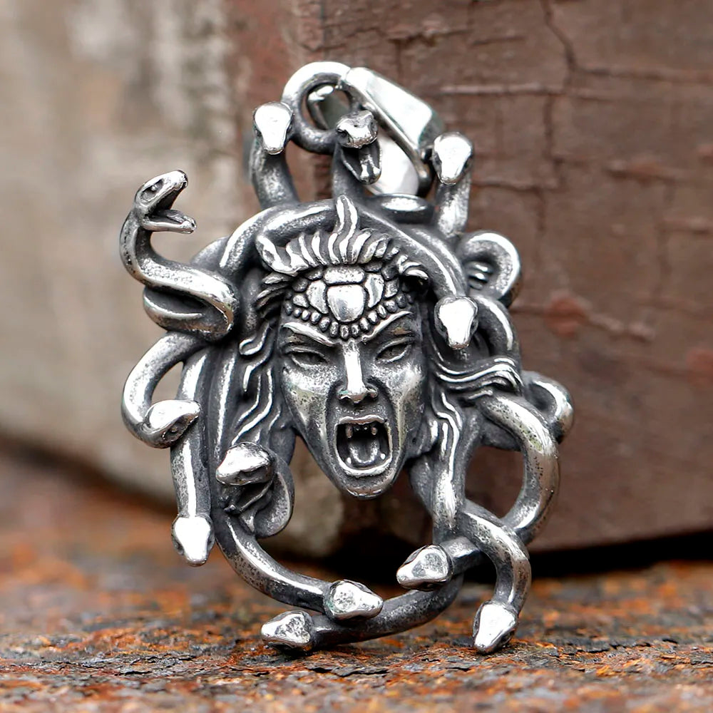 2023 New Design 316L Stainless Steel Men's Medusa Pendant Necklace Vintage Accessories Fashion Party Gift free shipping
