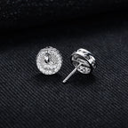 Iced Out Prayer Hand Earrings — 925 Silver