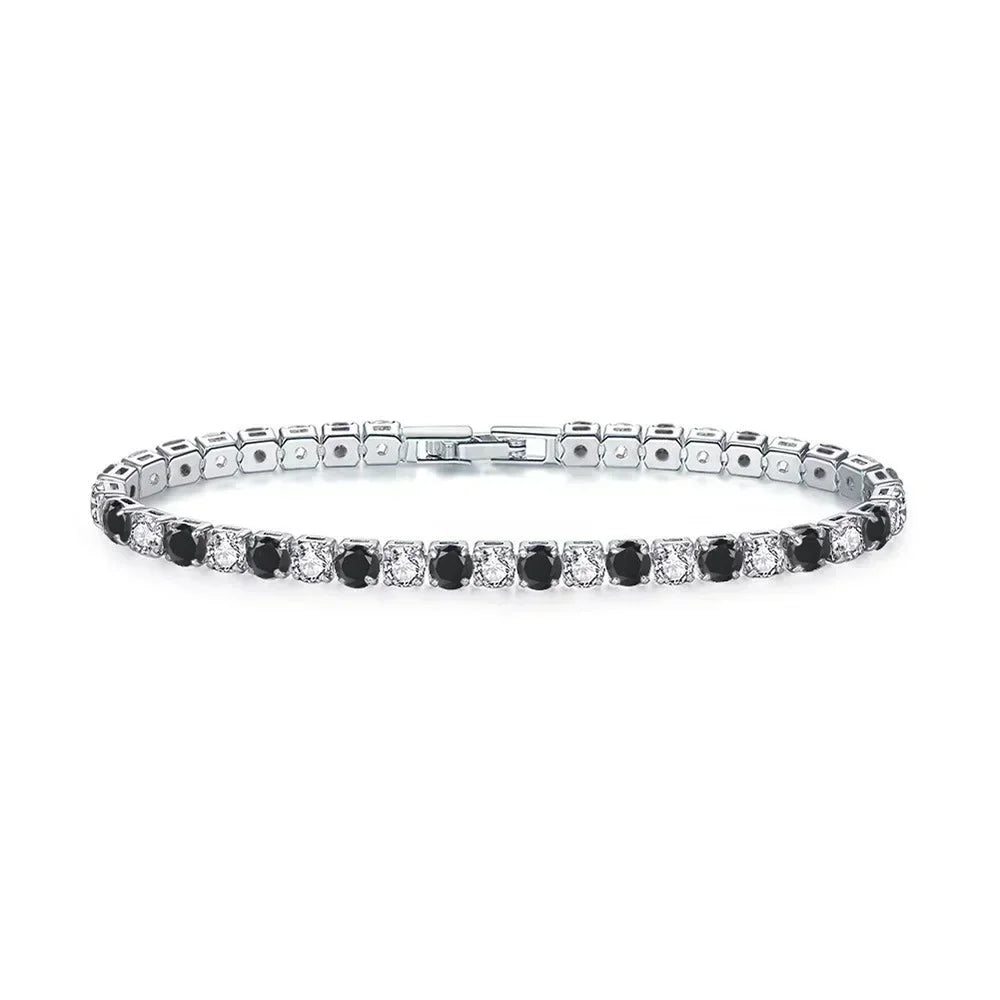 2026 New Hiphop Tennis Bracelets for Men Women Luxury Iced Out 4mm Zircon Crystal Gold Color Hand Chain Hippie Jewelry Gift