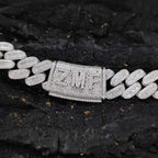 Iced Out Cuban Chain Necklace Stainless Steel 18MM