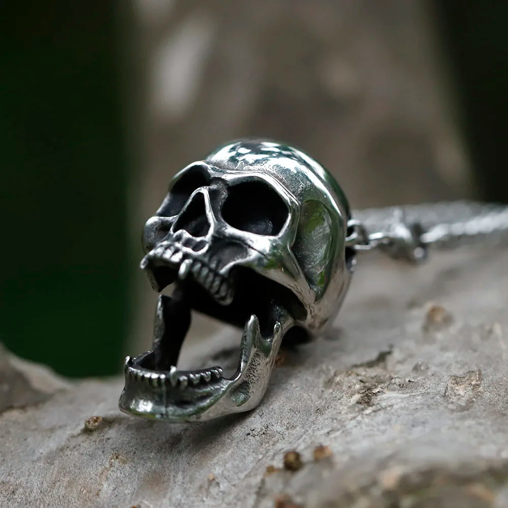 Goat Skull Pendant Necklace — 316L Stainless Steel