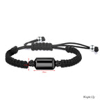 Custom Cylinder Urn Adjustable Braid Bracelet for Women Men Stainless Steel Cremation Ashes Memorial Keepsake Jewelry