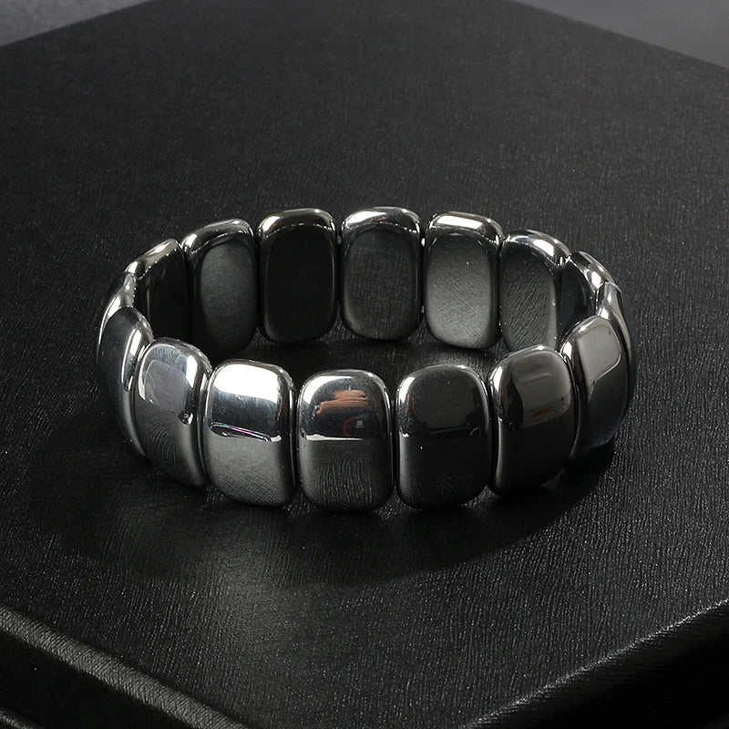 Fashion Wave Hematite Magnetic Bracelet Men Original Beaded Hematite Energy Bracelets for Women Positive Energy Jewelry
